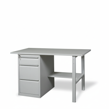 Верстак металевий слюсарний з тумбою 1500х620х850